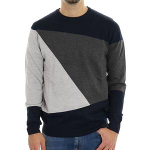 MAGLIA COLOR BLOCK BLU